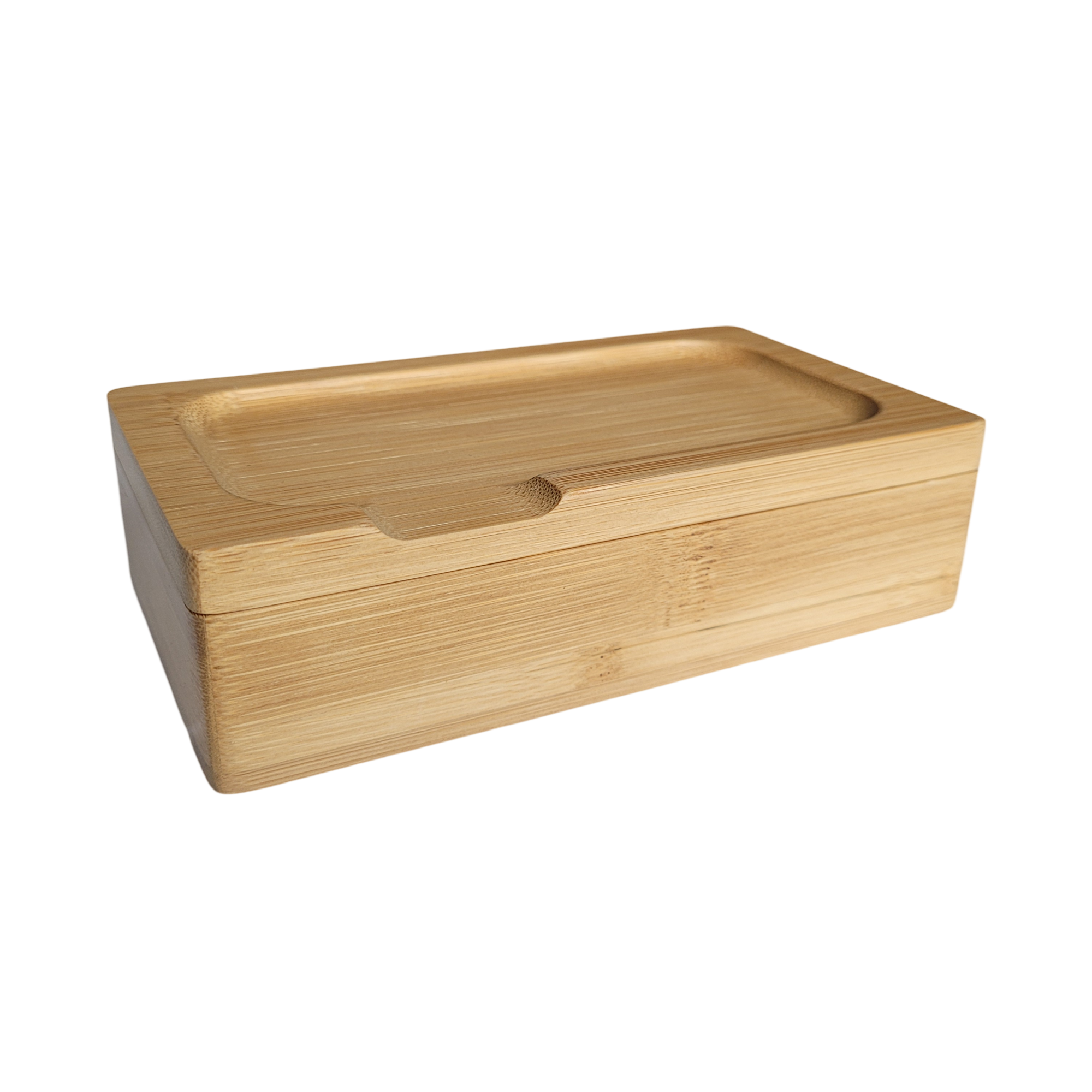 Stashbox aus Holz im Hosentaschenformt und mit Rolling Tray